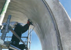 ポリウレア樹脂を用いたコンクリート被覆工法『タフネスコート工法』