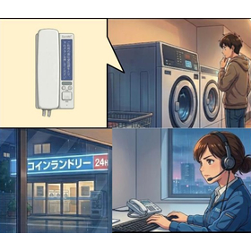 Support for unmanned operation of coin laundries