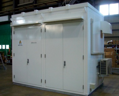 バッテリー収納用キュービクル型パッケージユニット