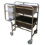 Combining cleanliness and functionality. Serving and clearing cart with casters, 'Bushing Wagon'.
