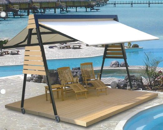 【キャンプ場向け】移動式デザインオーニング『パルセイル』