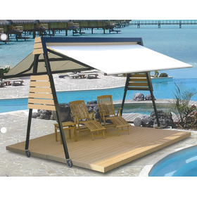 【オフィス向け】移動式デザインオーニング『パルセイル』