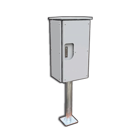 屋外用機器収納ボックス 自立式キャビネット スタンドタイプ