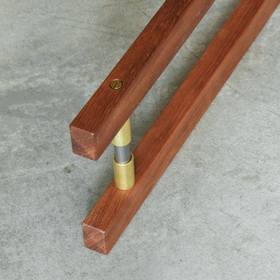 木製ドアハンドル ブビンガ