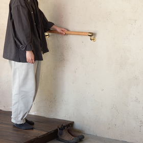 Wooden I-shaped handrail