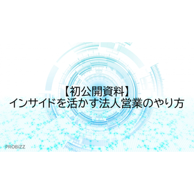 【初公開資料】インサイドを活かす法人営業のやり方