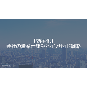 【効率化】会社の営業仕組みとインサイド戦略