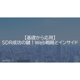 【基礎から応用】SDR成功の鍵!Web戦略とインサイド
