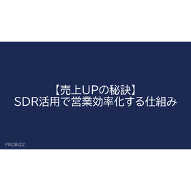 【売上UPの秘訣】SDR活用で営業効率化する仕組み