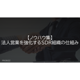 【ノウハウ集】法人営業を強化するSDR組織の仕組み 製品画像