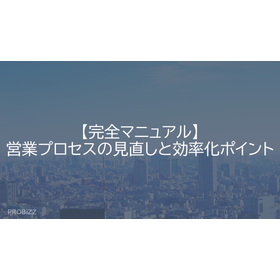 【完全マニュアル】営業プロセスの見直しと効率化ポイント