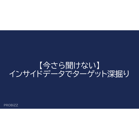 【今さら聞けない】インサイドデータでターゲット深掘り