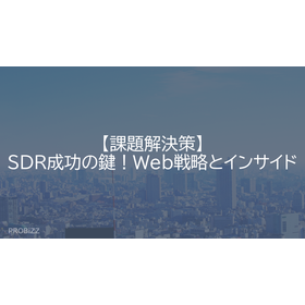 【課題解決策】SDR成功の鍵！Web戦略とインサイド