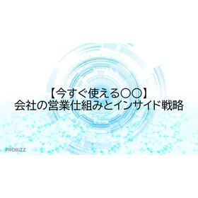 【今すぐ使える○○】会社の営業仕組みとインサイド戦略