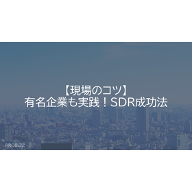 【現場のコツ】有名企業も実践！SDR成功法