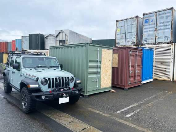 コンテナハウスmini（シャーシセット）【駐車場・空間活用に