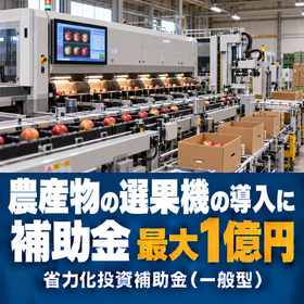 農産物の選果機導入に使える補助金｜省力化投資補助金