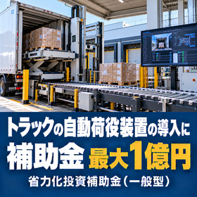 トラックの自動荷役装置導入に使える補助金｜省力化投資補助金