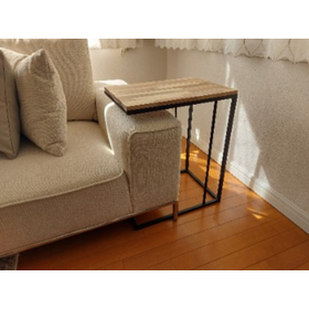 アカシア集成材無塗装　サイドテーブル