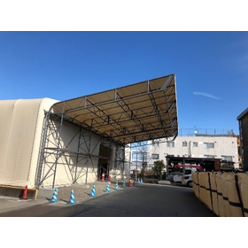 【神奈川県 作業場・荷捌場 施工事例】オールウェザーハウス 風