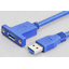 Panel mount cable USB 3.0 A female connector - A male connector