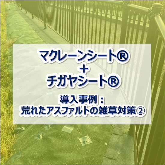 【防草シート施工事例】マクレーンシート(R)＋チガヤシート(R)
