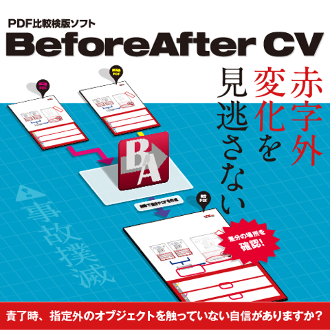 PDF比較検版ソフト『BeforeAfterCV』