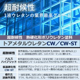 Super weather-resistant one-component urethane paint "Toa Metal Urethane CW/CW-ST"