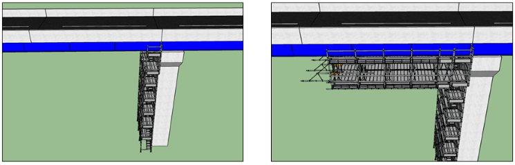 作業時間半減！ワンタッチ吊り足場『ワンタッチャブル送り出し工法』