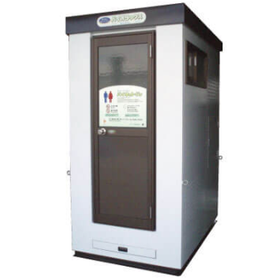 Construction site temporary toilet ...