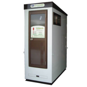 Temporary construction site toilet ...