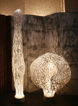 和紙を使用した照明　SUN&MOON