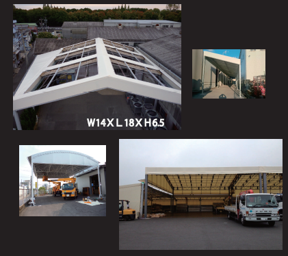 【施工事例】屋根だけの荷捌き所。荷卸しスペース