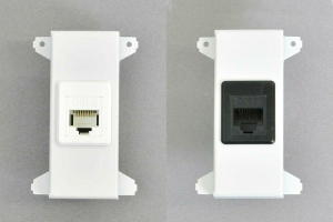 絶縁取付枠用コンセントモジュール CAT6 1口スナップイン端子 ネット