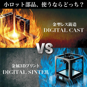 少ロット部品、使うならどっち？金型レス鋳造VS金属3Ⅾプリント