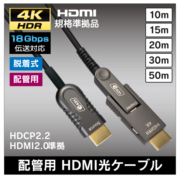 配管用 HDMI光ケーブル『PHD-OCAD/B150』