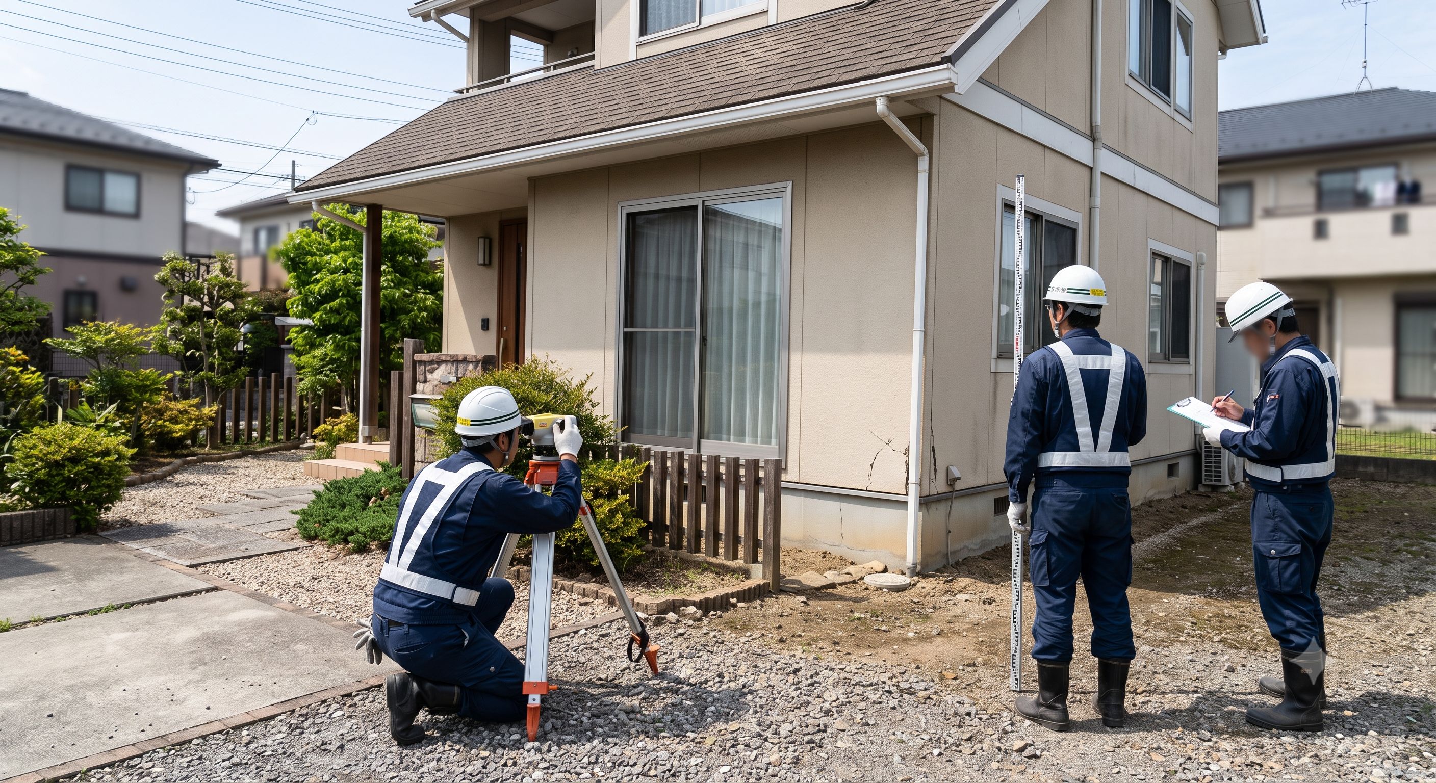 沈下修正工事｜炭素繊維基礎再生工法で中古住宅の価値を高める