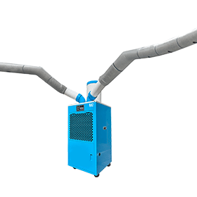 【熱中症対策】冷風分散ダクト一体型スポットクーラー