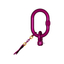 Standard master link for sling chain, for single-point lifting.