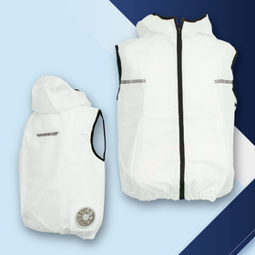 Azearth Co., Ltd. disposable air-conditioned vest type heat and dirt protection.