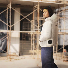 Azearth Co., Ltd. Disposable Air Conditioning Suit (Wear with Fan) with Reflective Tape