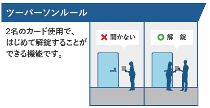【入退室管理システム】豊富な機能を標準搭載