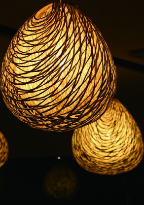 和紙を使用した照明　SHELL