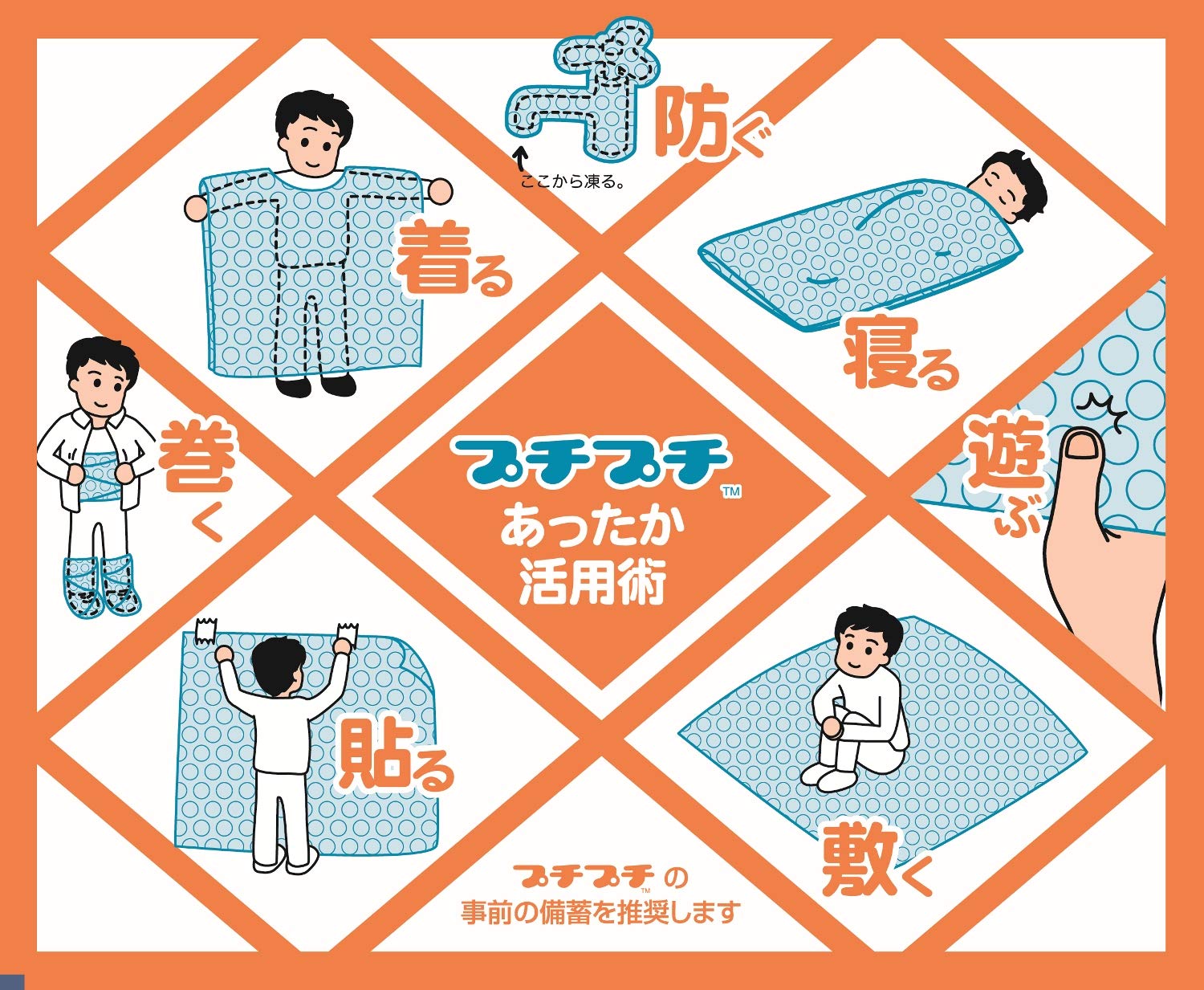 【教育機関向け】災害対策 避難所・避難生活用品 備蓄用プチプチ