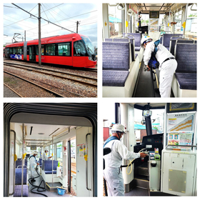 市電内の抗菌・抗ウイルス対策の光触媒施工事例です 製品画像