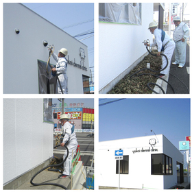 歯科医院の外装の光触媒施工事例（防汚対策）です