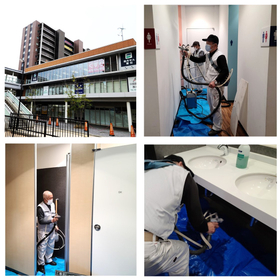 This is a case study of photocatalytic treatment for antibacterial and deodorizing measures in clinic-built restrooms.