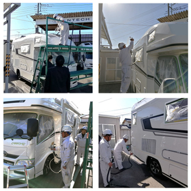 キャンピングカーの防汚対策の光触媒施工事例です