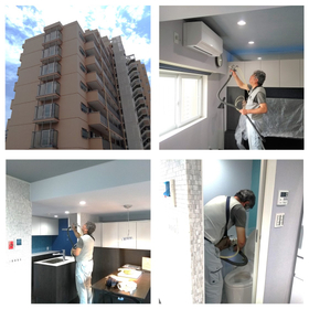 マンション室内の消臭・抗菌対策の光触媒施工事例です