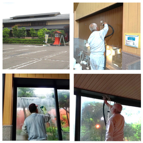 浴場施設内の防汚・防カビ対策の光触媒施工事例です